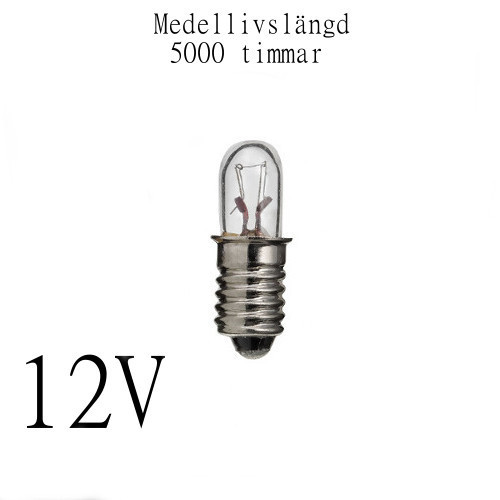 Glödlampa E5 40mA 0,8W 12V lamportillallt Glödlampor, E5 sockel lamportillallt