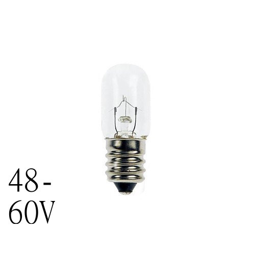 Signallampa E14 T16x45 10W 60V lamportillallt Signallampa E14 T16x45 10W 12V lamportillallt