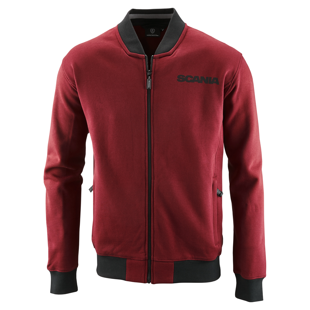 Men's Ensue zip sweater, red | Scania webshop