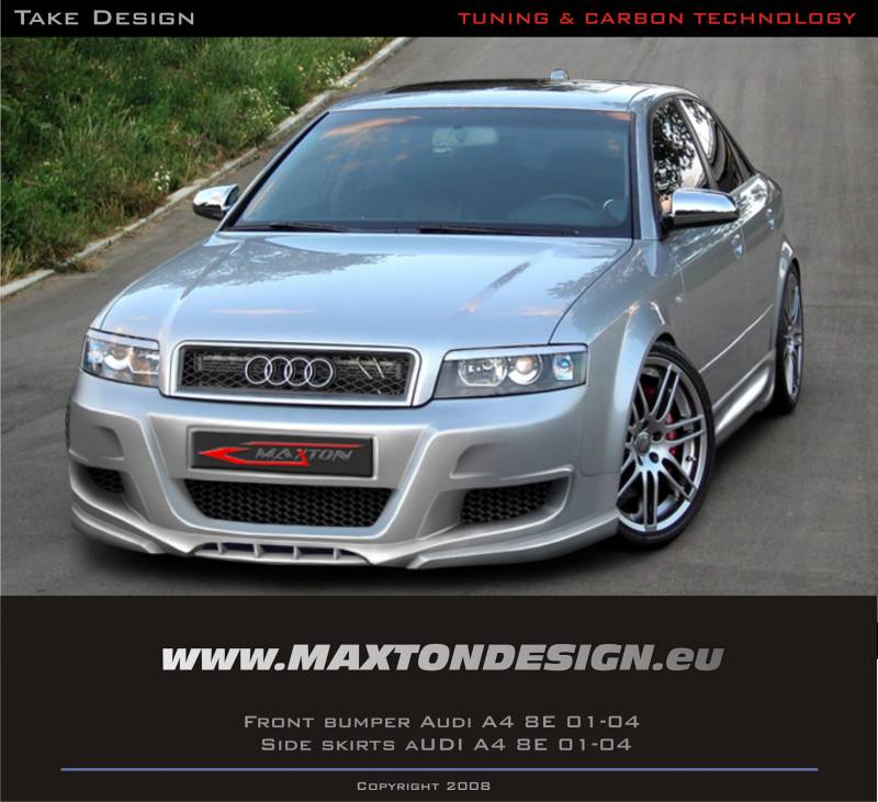 AUDI A4 B6 FRONT BUMPER Bluepower FRONT SPLITTER AUDI S4 B6 bluepower.se
