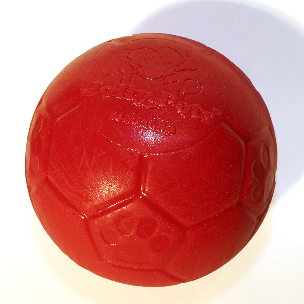 Jolly soccer ball hållbar hundleksak som behåller formen