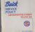 1960 Buick Service Policy Administration Manual