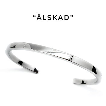 Personligt Herrarmband M Text Alskad Man C Stockholm Smycken