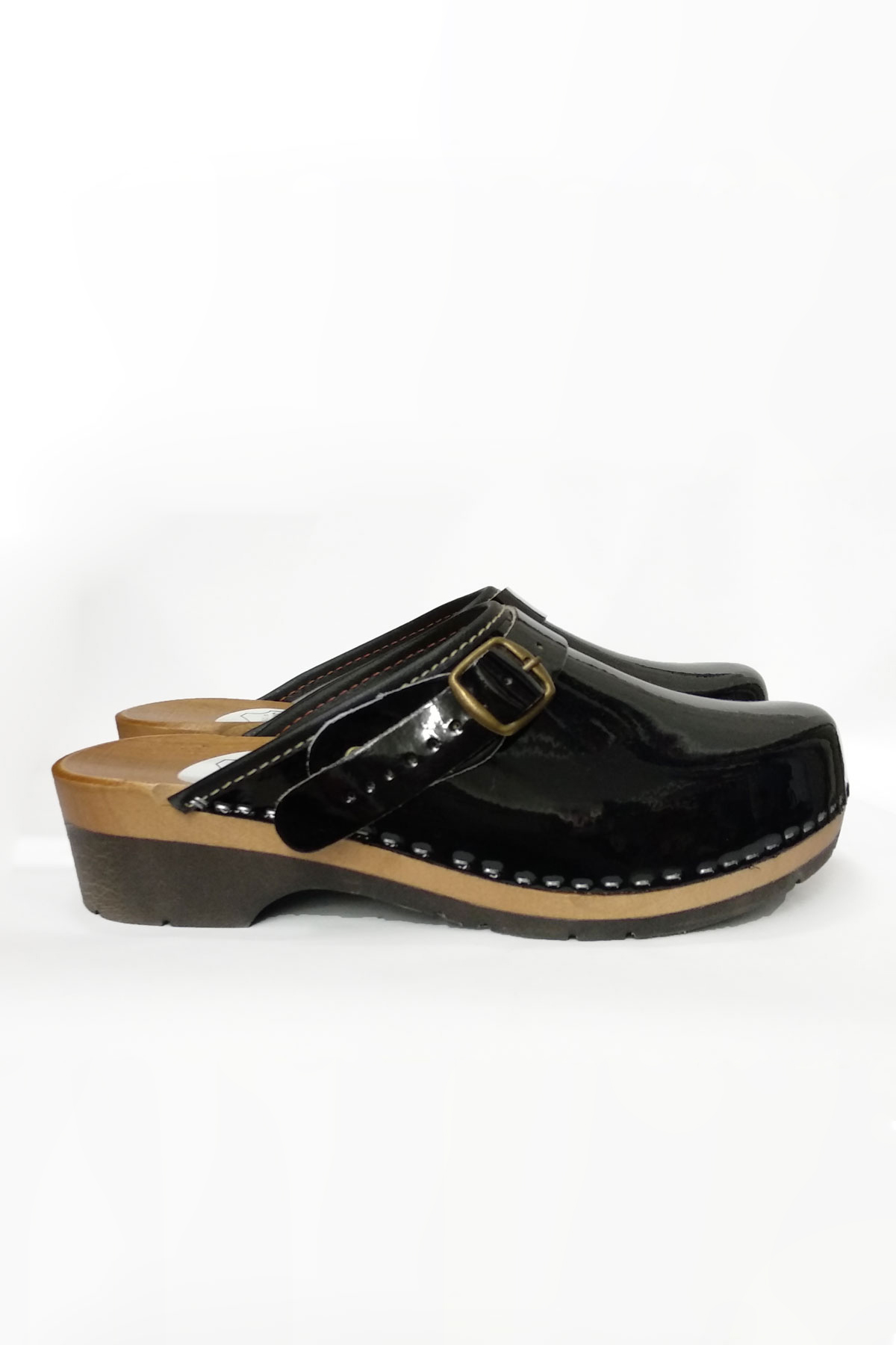 black swedish clogs