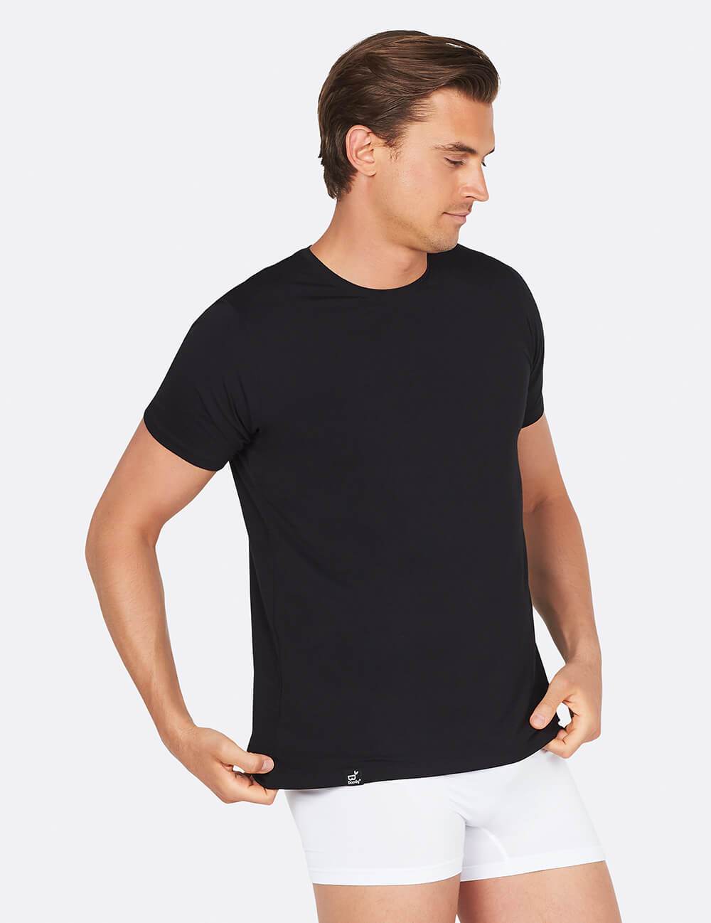 Boody Långärmad T shirt i Bambu Herr Svart, Small Boody Långärmad T shirt i Bambu Herr Svart, Small