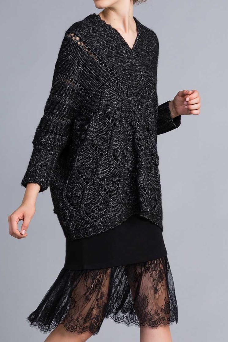 Mélange Effect Maxi Jumper 3Magasin Mélange Effect Maxi Jumper 3Magasin