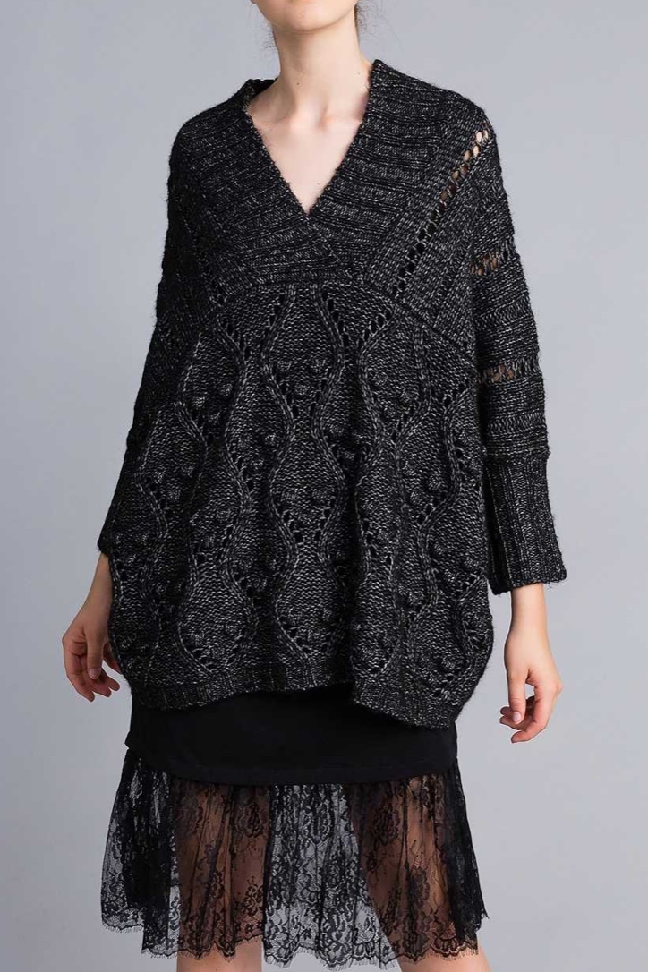Mélange Effect Maxi Jumper 3Magasin Mélange Effect Maxi Jumper 3Magasin