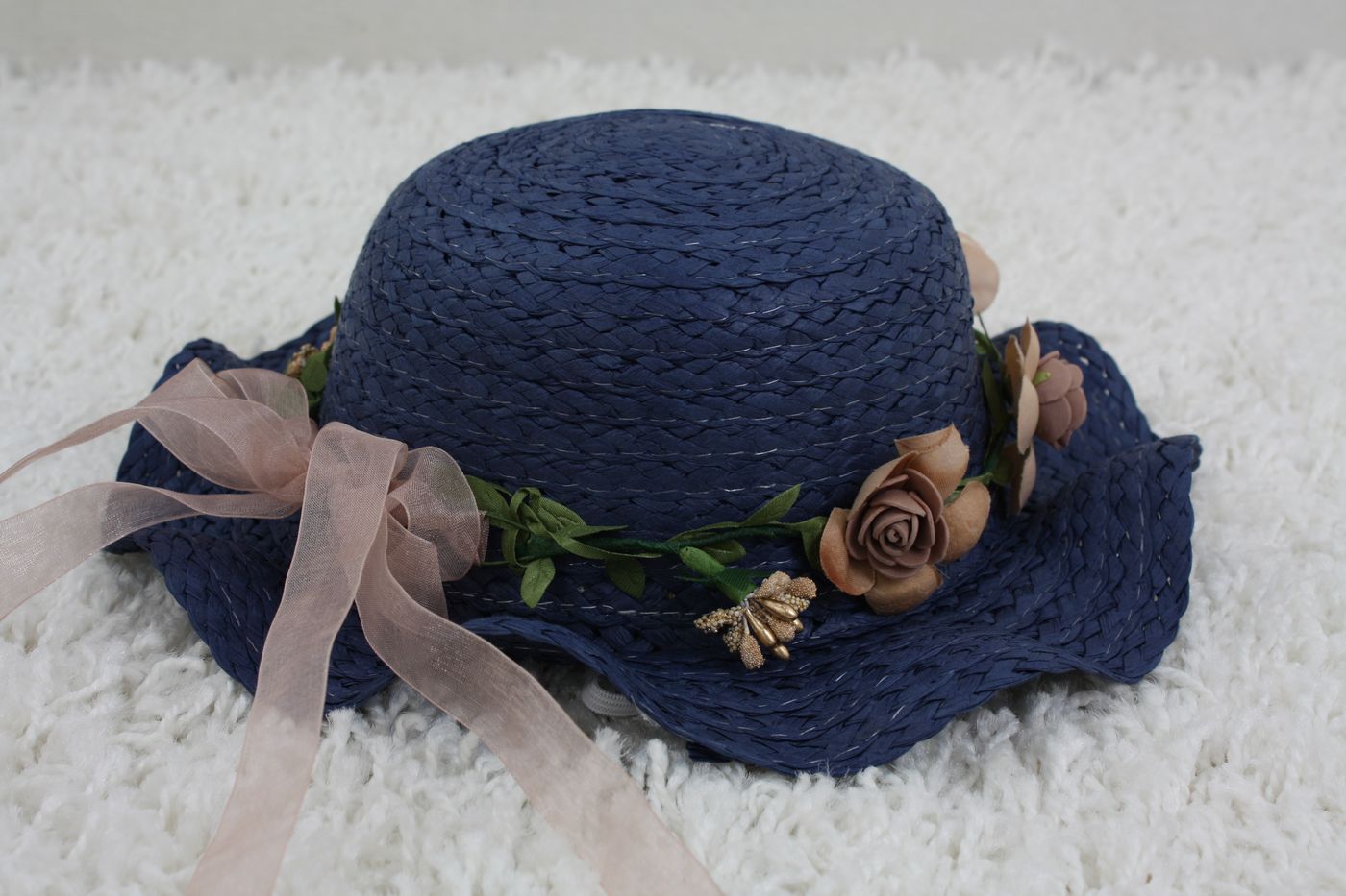 hat with flowers